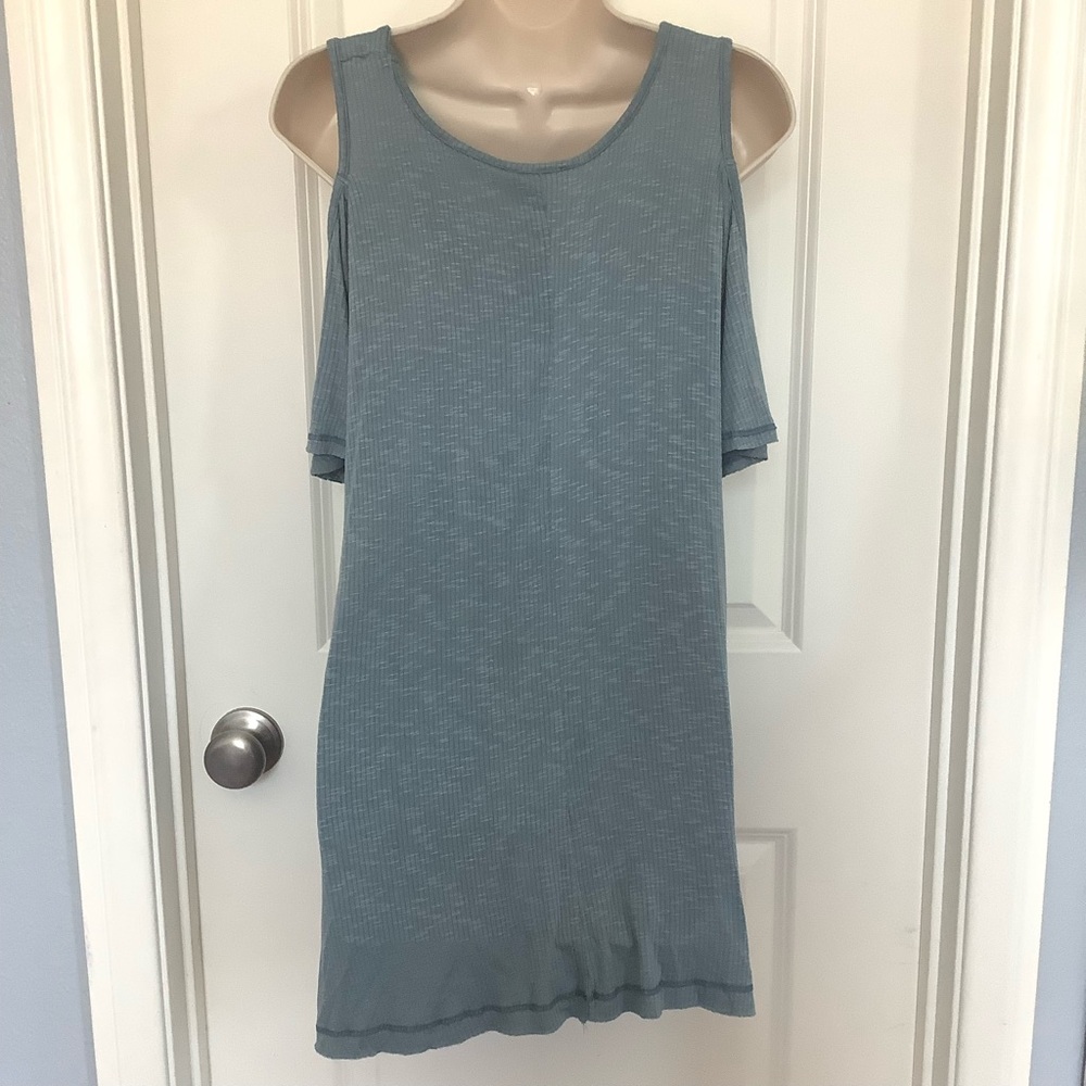 NWT Anthropologie Maronie Womens Cold Shoulder M Ribbed Asymmetrical Top Tunic - Picture 5 of 7